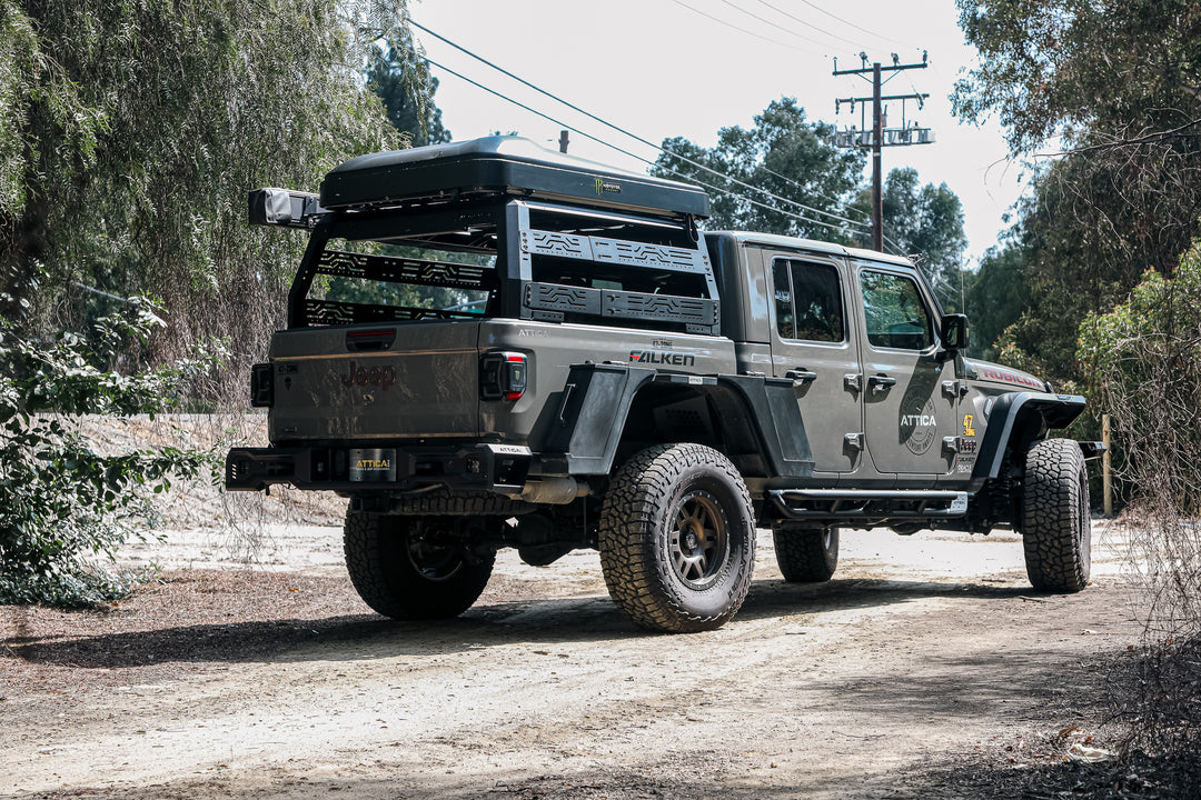 jeep gladiator tent rack 2020-2024 Jeep Gladiator JT Frontier Series Overland Bed Rack – Attica 4x4