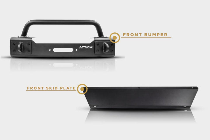 2020-2024 Jeep Gladiator- (F)Bumper+Skid Plate